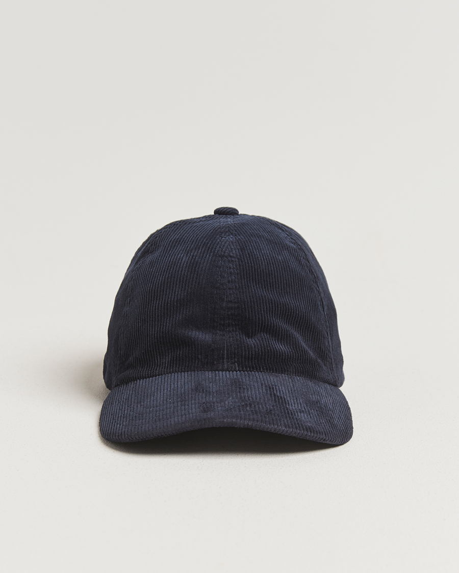 Uomini | Cappelli & Berretti | Sunspel | Corduroy Cap Navy