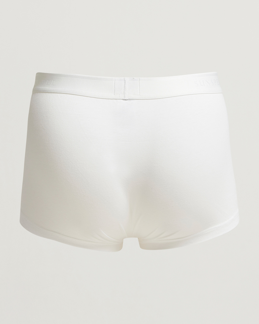 Uomini | Biancheria intima | Sunspel | 3-Pack Cotton Stretch Trunk White