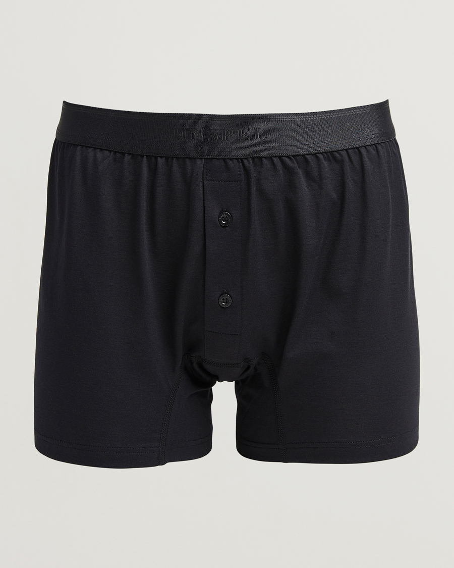 Uomini | Biancheria intima | Sunspel | Superfine Two Button Cotton Black
