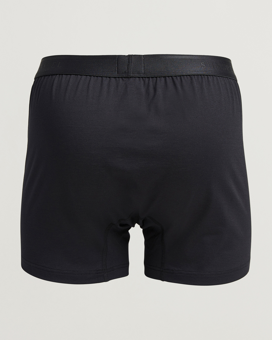 Uomini | Biancheria intima | Sunspel | Superfine Two Button Cotton Black
