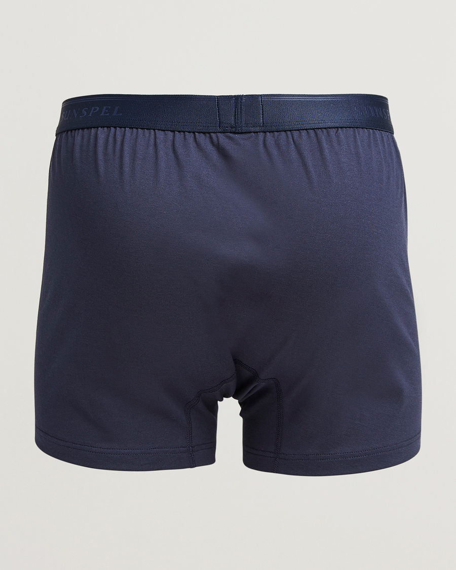Uomini | Biancheria intima | Sunspel | Superfine Two Button Cotton Navy