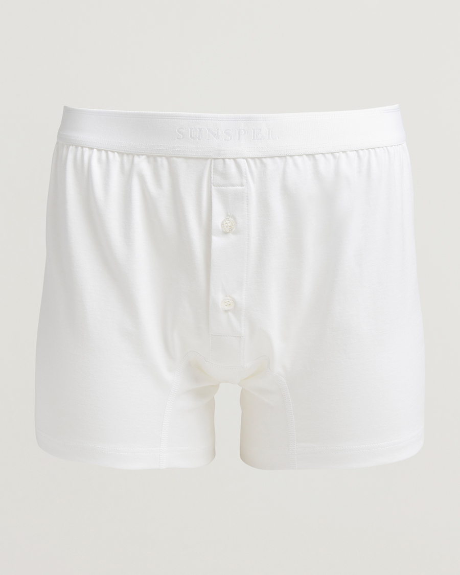 Uomini | Biancheria intima | Sunspel | Superfine Two Button Cotton White
