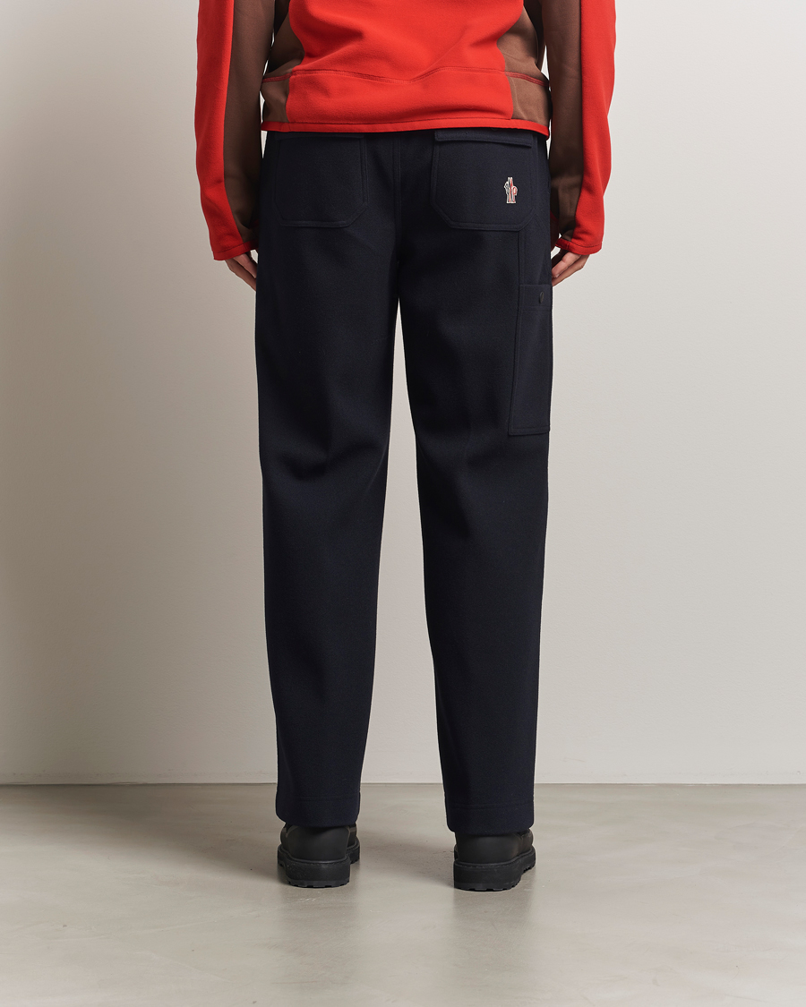 Uomini | Pantaloni | Moncler Grenoble | Brushed Cotton Drawstring Pants Navy