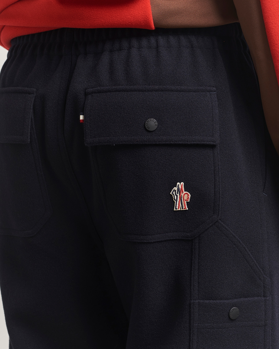 Uomini | Pantaloni | Moncler Grenoble | Brushed Cotton Drawstring Pants Navy