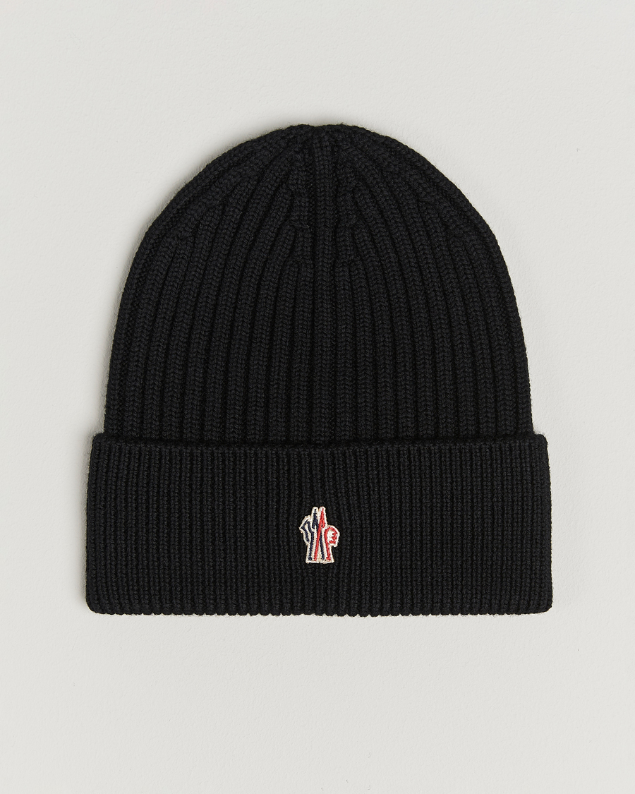 Uomini | Berretti | Moncler Grenoble | Rib Wool Beanie Black