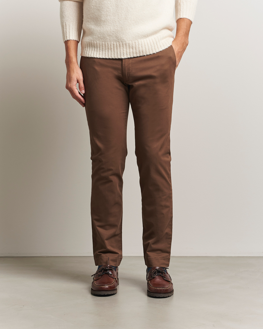 Uomini | Pantaloni | Polo Ralph Lauren | Hudson Slim Fit Stretch Chinos Chestnut