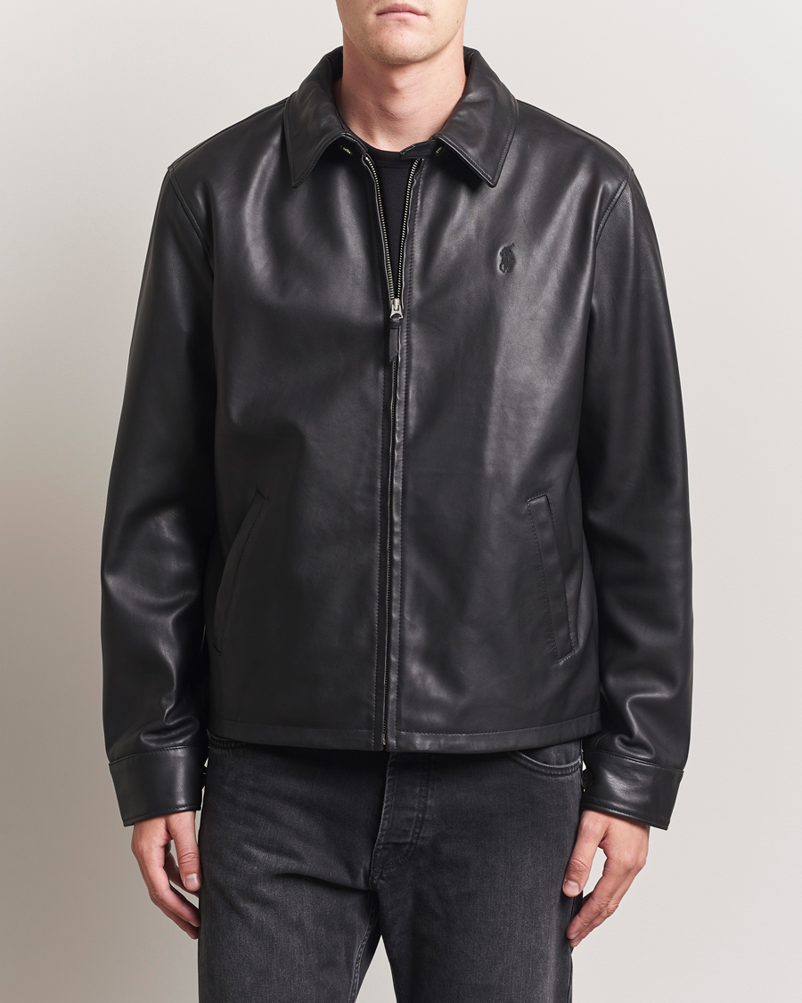 Uomini | Giacche | Polo Ralph Lauren | Maxwell Windbreaker Leather Jacket Polo Black