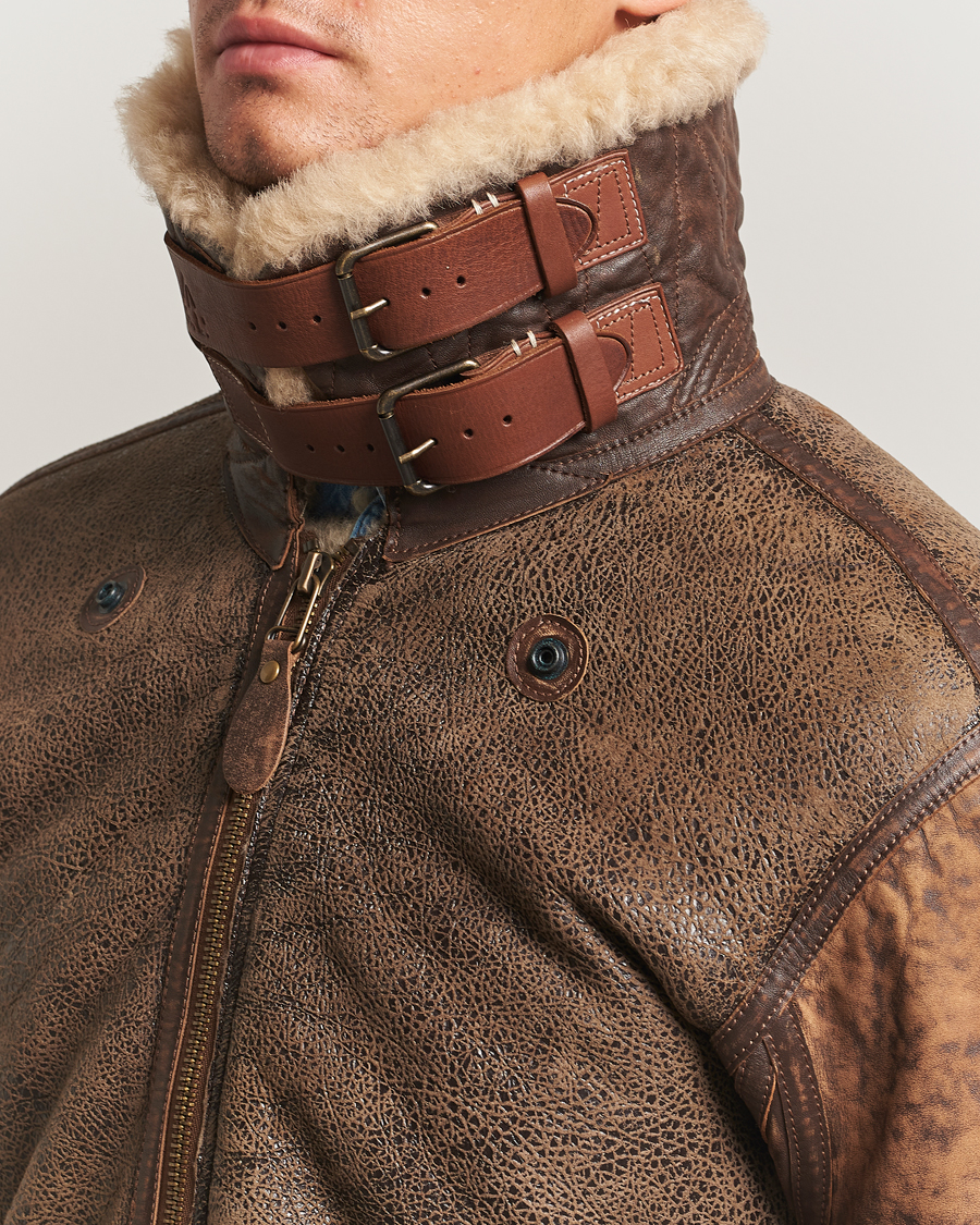 Uomini | Giacche | Polo Ralph Lauren | Sherling Lined Bomber Jacket Brown Earth