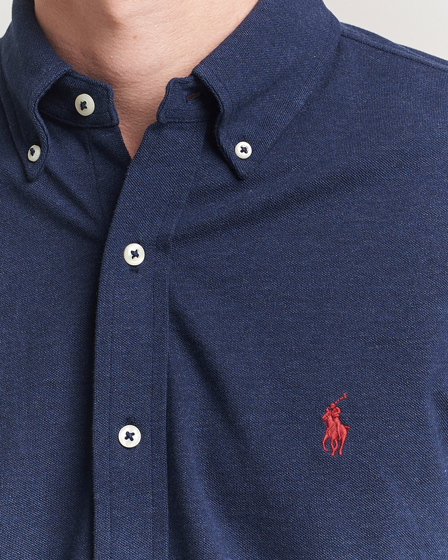 Uomini | Camicie | Polo Ralph Lauren | Featherweight Mesh Shirt Spring Navy Heather
