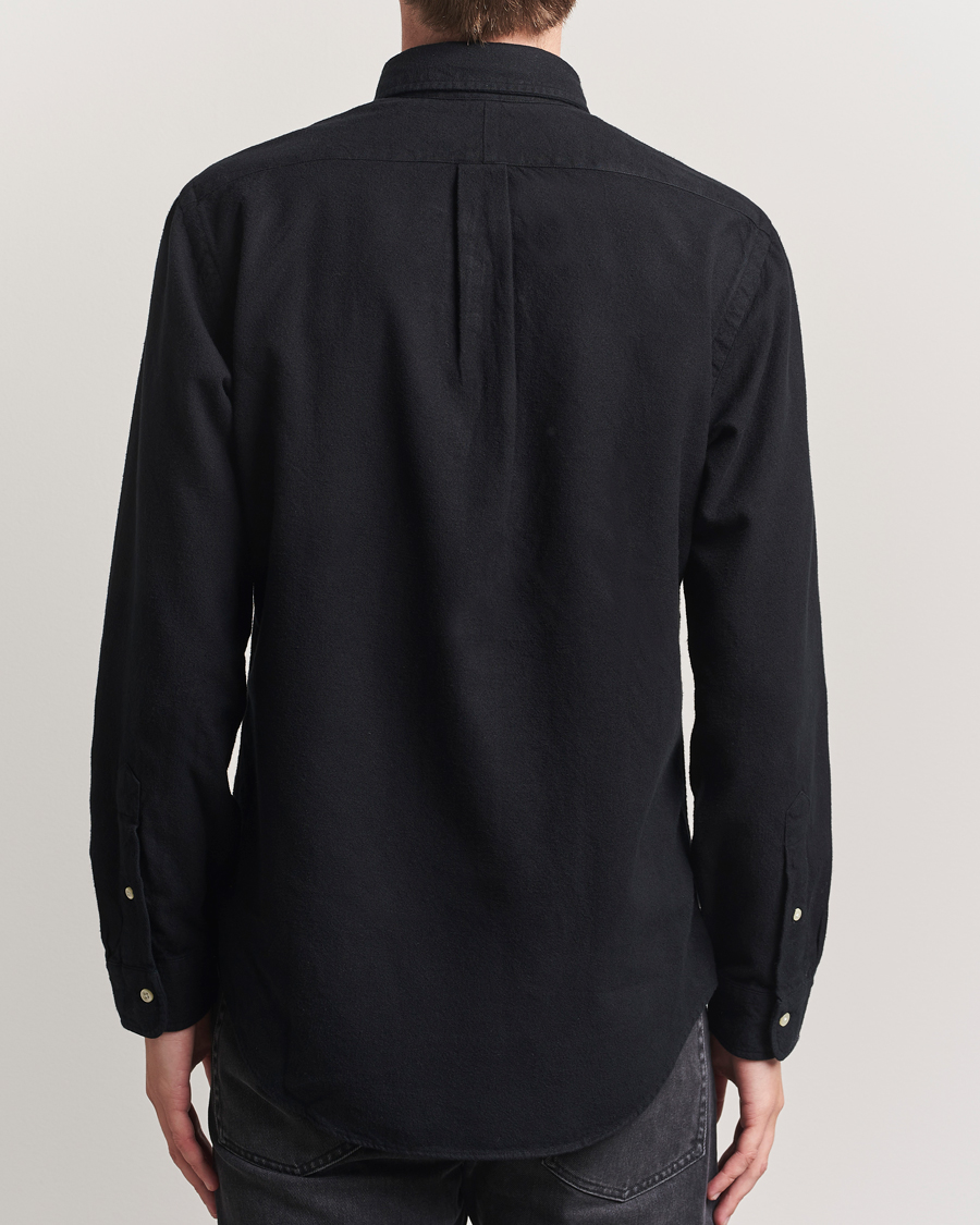 Uomini | Camicie | Polo Ralph Lauren | Custom Fit Brushed Flannel Shirt Polo Black