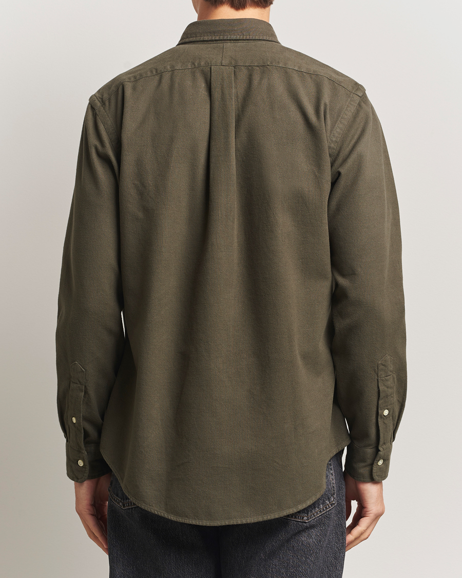 Uomini | Camicie | Polo Ralph Lauren | Custom Fit Brushed Flannel Shirt Ranger Green