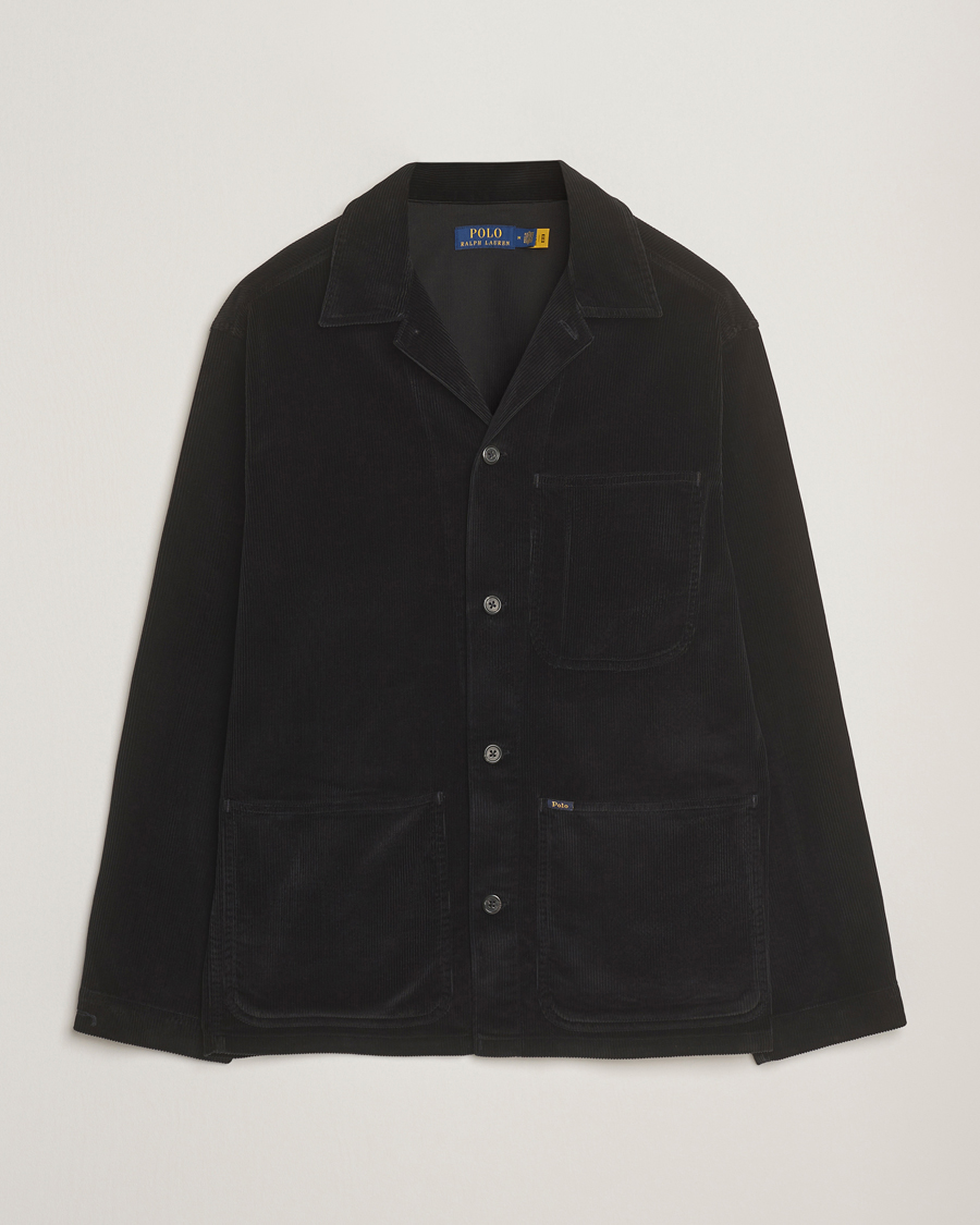 Uomini | Camicie | Polo Ralph Lauren | Corduroy Pocket Shirt Polo Black