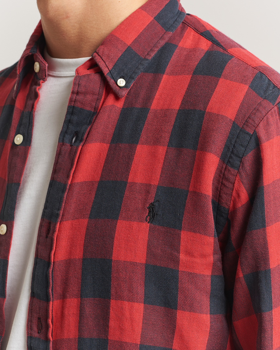 Uomini | Camicie | Polo Ralph Lauren | Custom Fit Double Faced Checked Shirt Red/Black