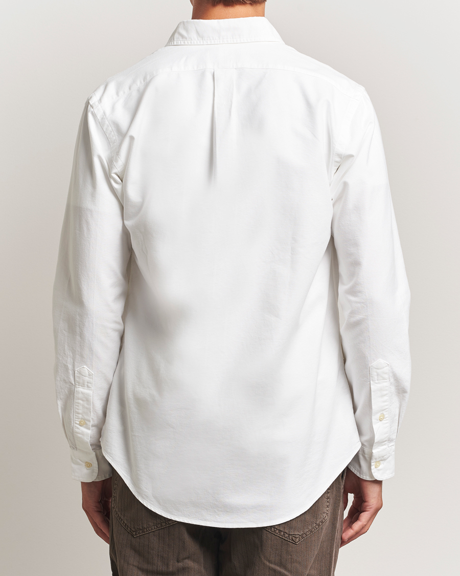 Uomini | Camicie | Polo Ralph Lauren | Custom Fit Dog Pocket Oxford Shirt White Black Lab