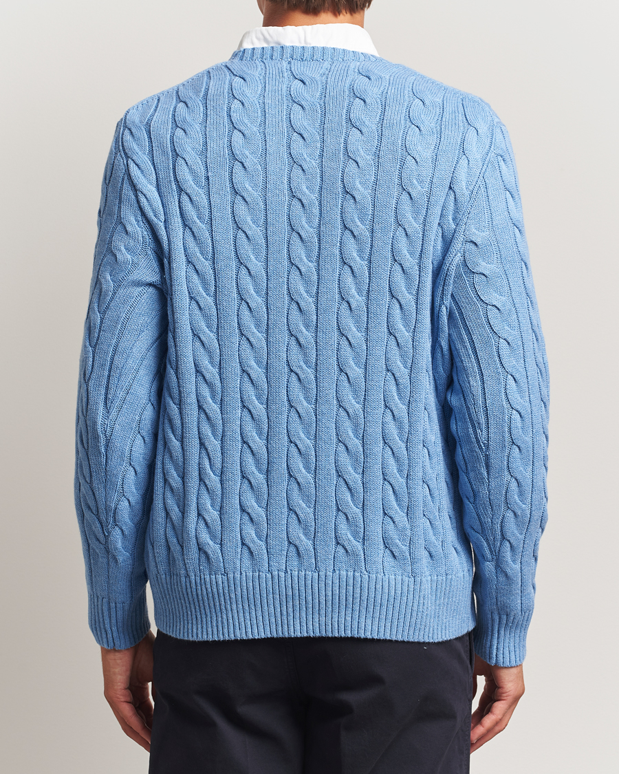 Uomini | Maglieria | Polo Ralph Lauren | Cotton Cable Pullover Soft Royal Heather