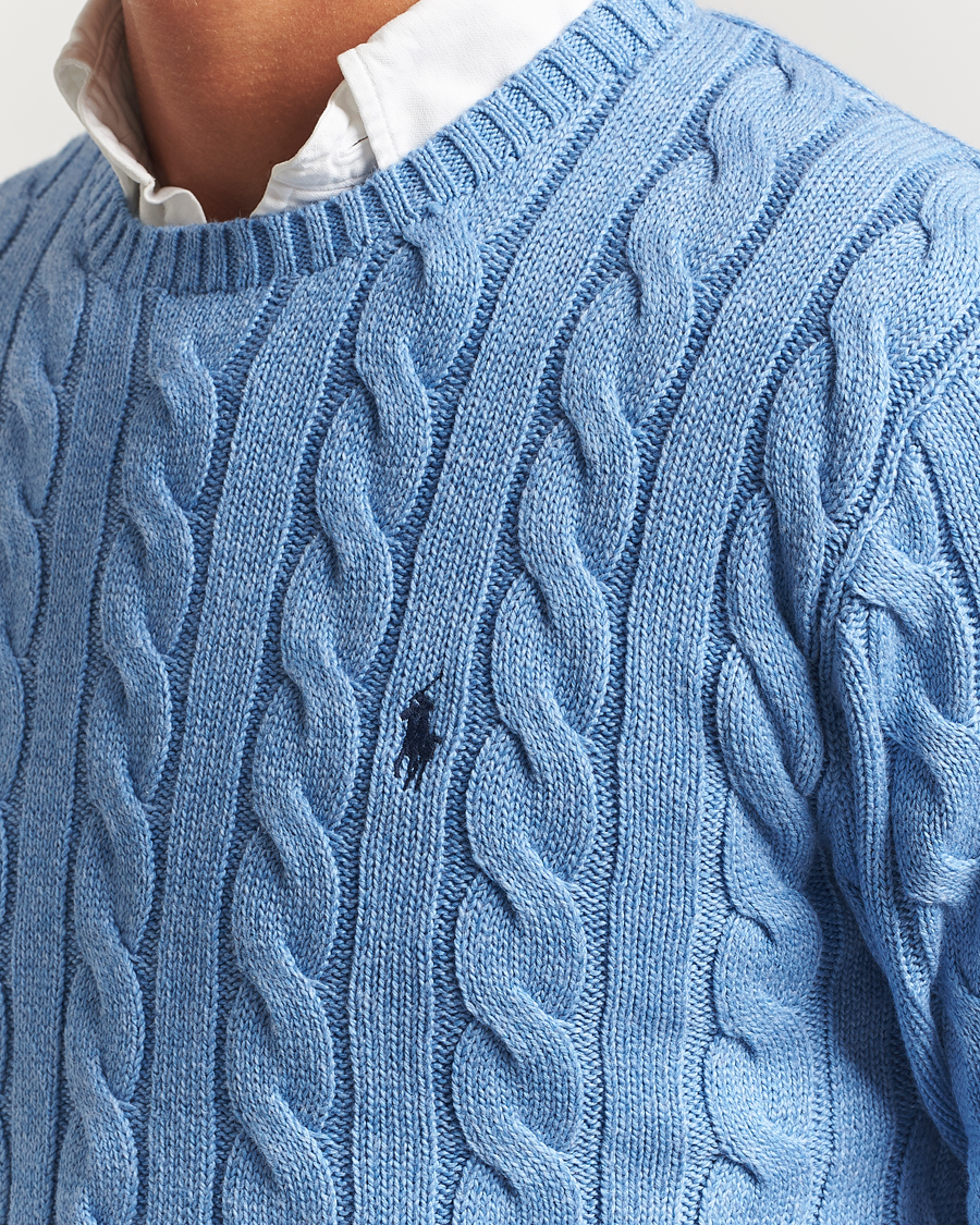 Uomini | Maglieria | Polo Ralph Lauren | Cotton Cable Pullover Soft Royal Heather