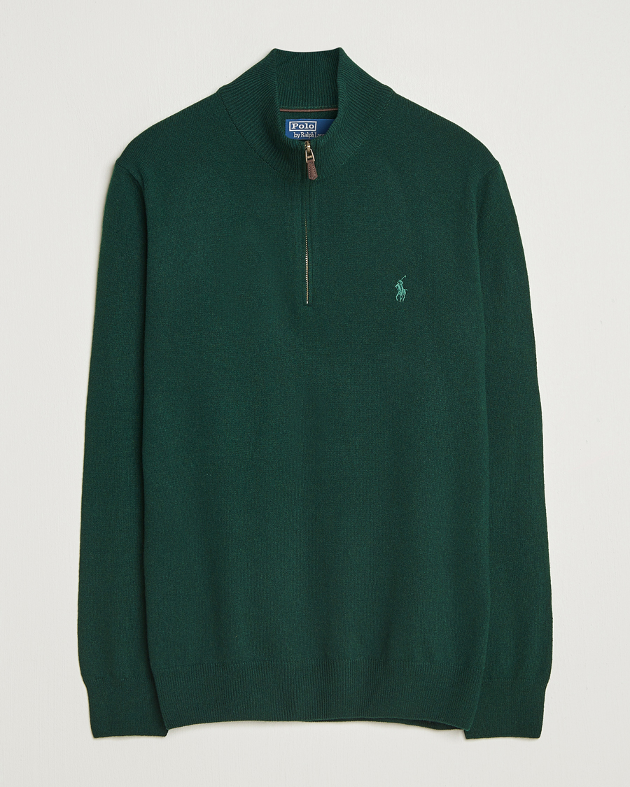 Uomini | Maglieria | Polo Ralph Lauren | Merino Half-Zip Sweater Moss Agate