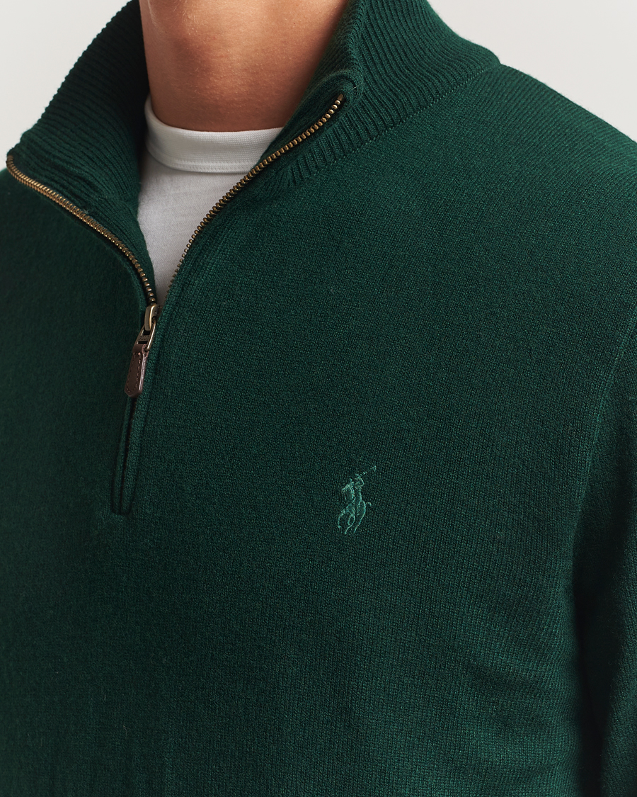Uomini | Maglieria | Polo Ralph Lauren | Merino Half-Zip Sweater Moss Agate