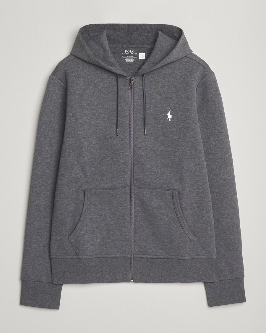 Uomini | Maglieria | Polo Ralph Lauren | Double Knitted Full-Zip Hoodie Barclay Heather
