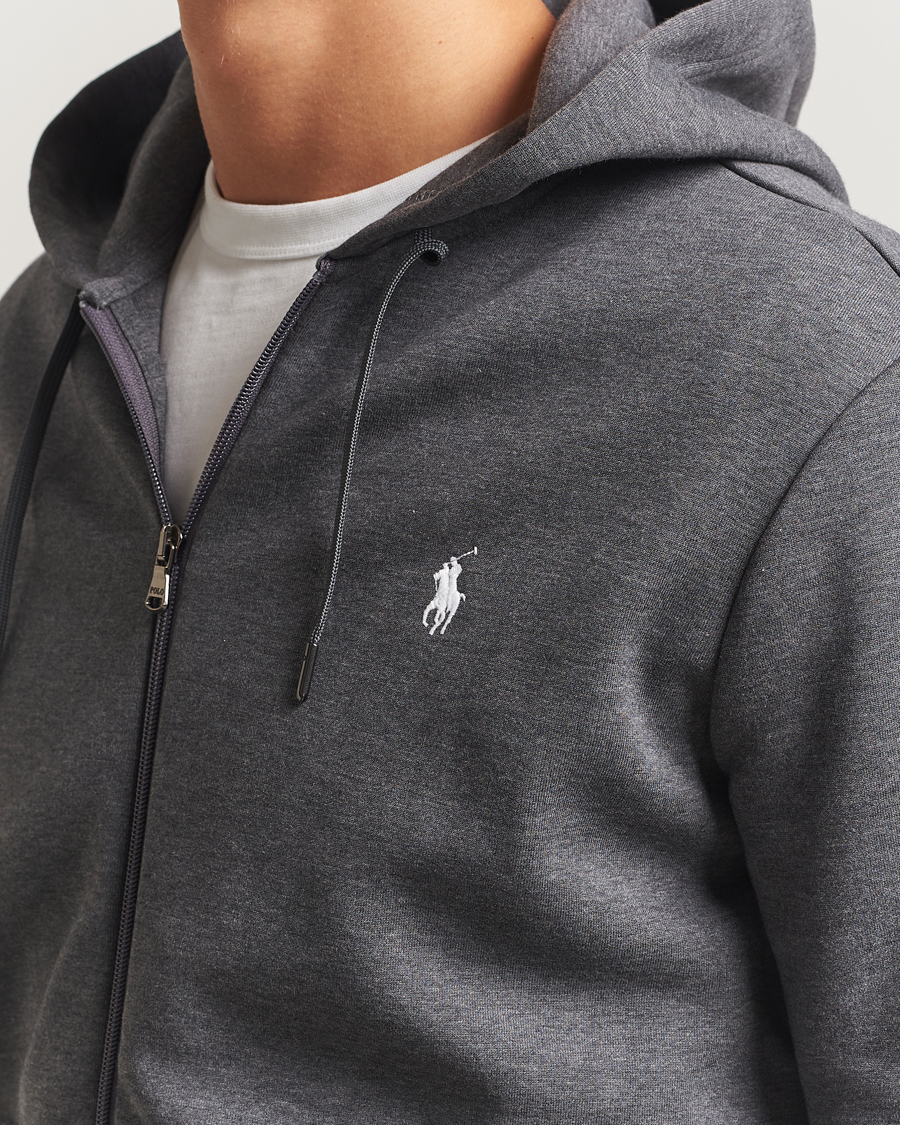 Uomini | Maglieria | Polo Ralph Lauren | Double Knitted Full-Zip Hoodie Barclay Heather