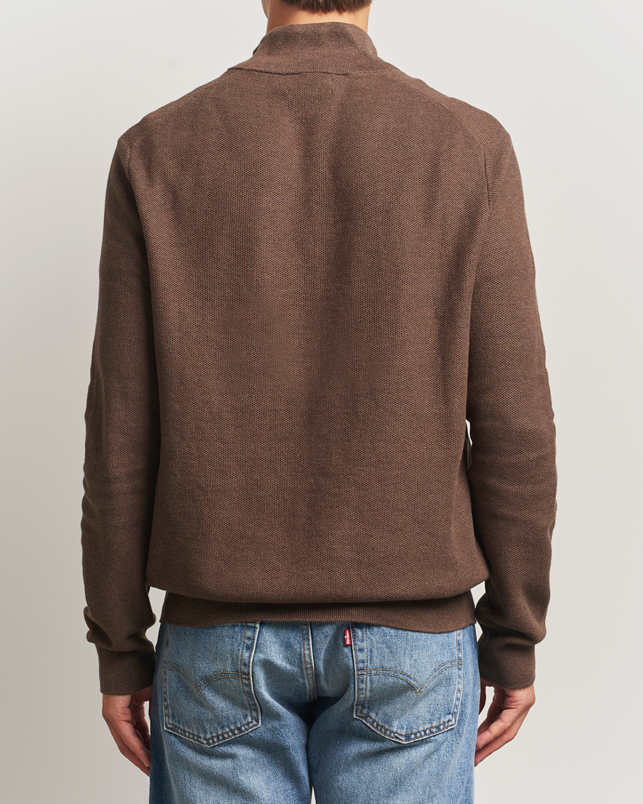 Uomini | Maglieria | Polo Ralph Lauren | Textured Half Zip Nutmeg Brown