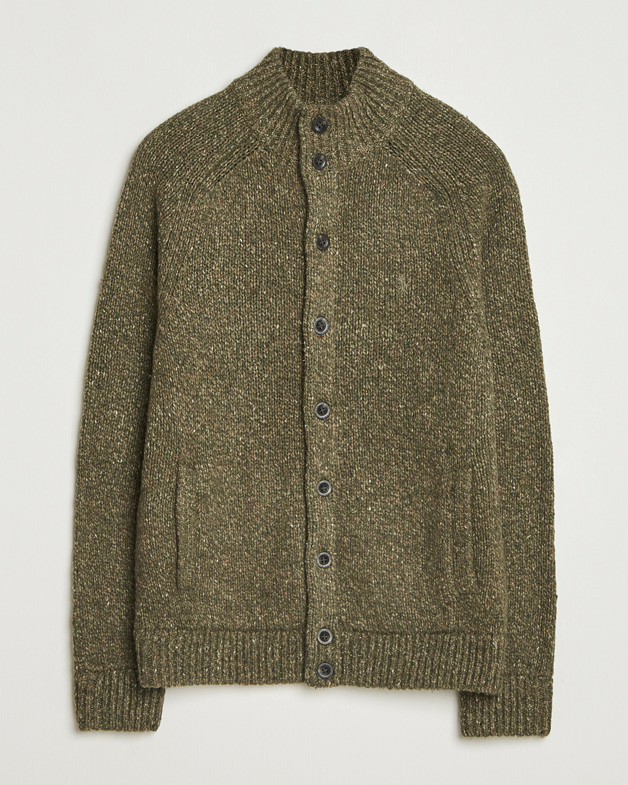 Uomini | Maglieria | Polo Ralph Lauren | Wool Blend Button Cardigan Olive Marl