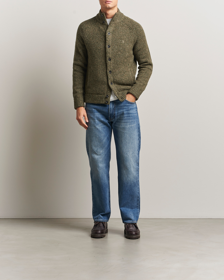 Uomini | Maglieria | Polo Ralph Lauren | Wool Blend Button Cardigan Olive Marl