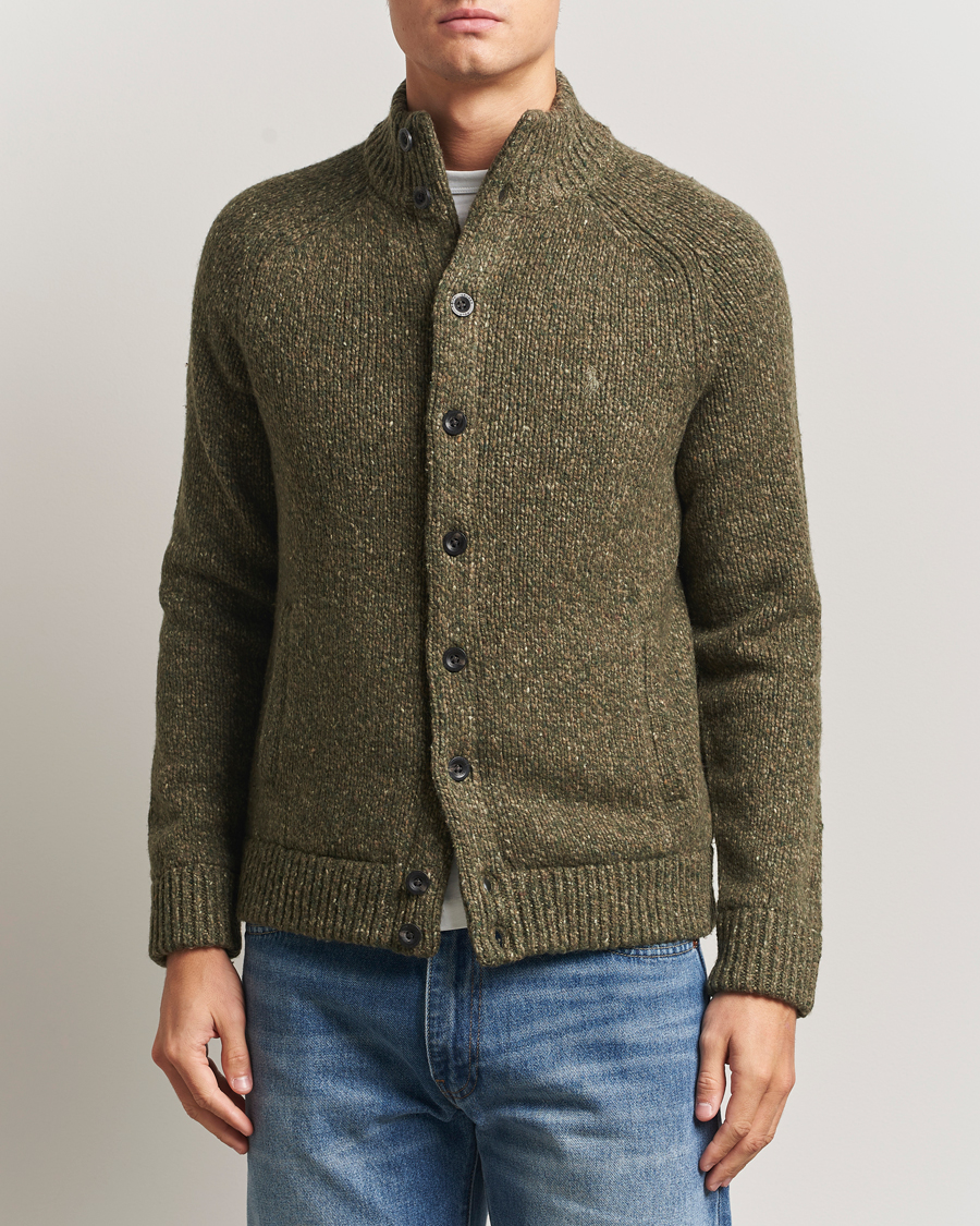 Uomini | Maglieria | Polo Ralph Lauren | Wool Blend Button Cardigan Olive Marl