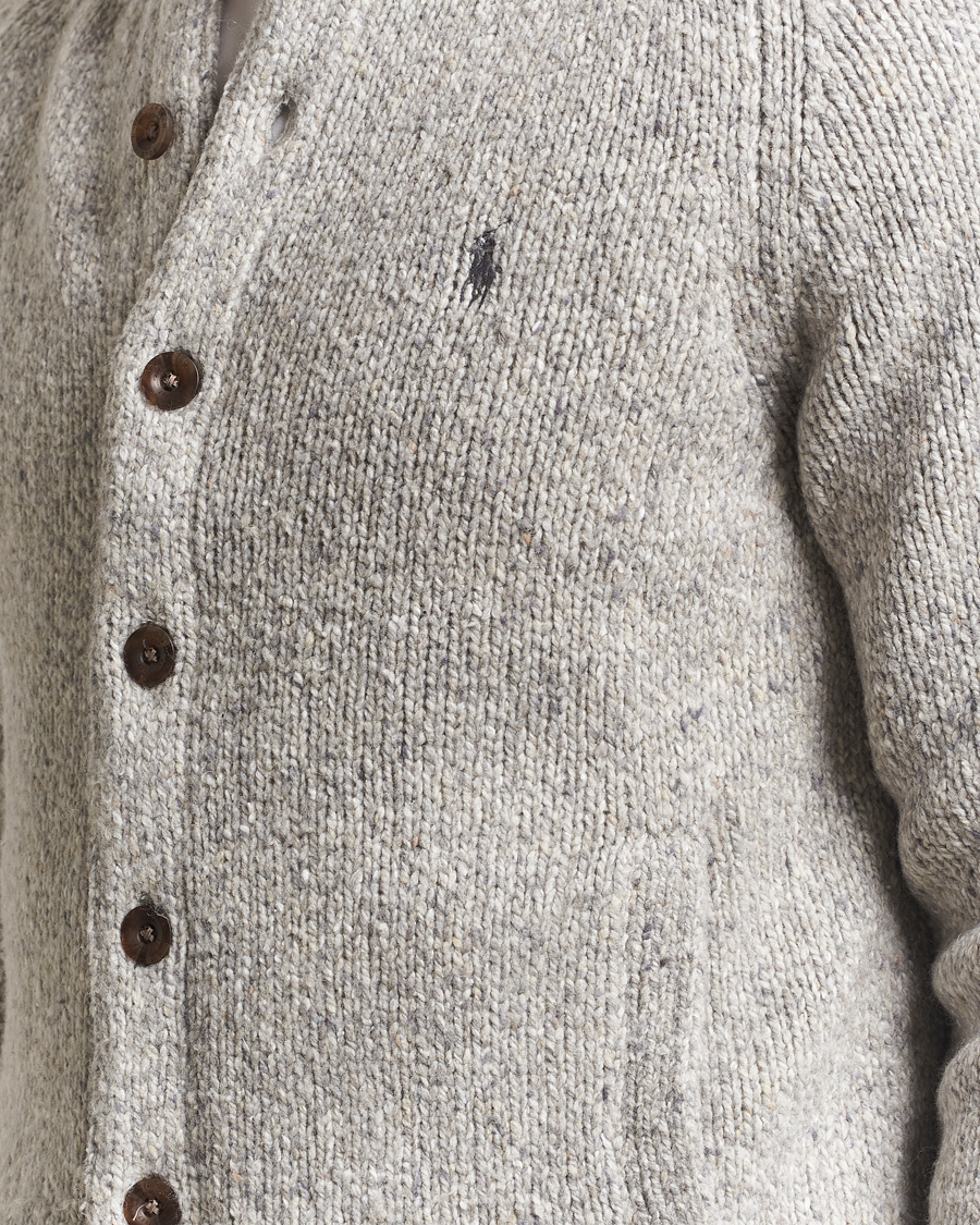 Uomini | Maglieria | Polo Ralph Lauren | Wool Blend Button Cardigan Grey Marl