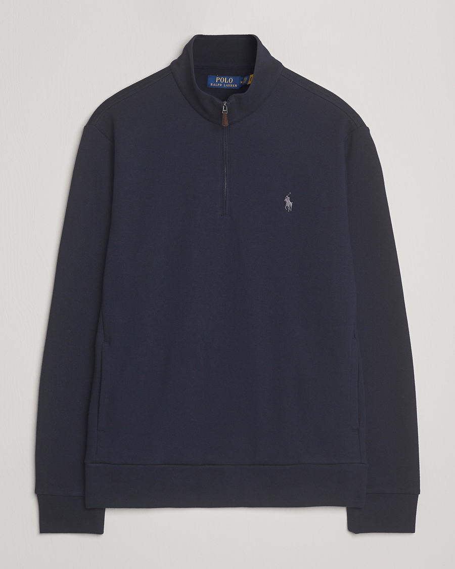 Uomini | Maglieria | Polo Ralph Lauren | Double Knit Jaquard Half Zip Sweater Aviator Navy