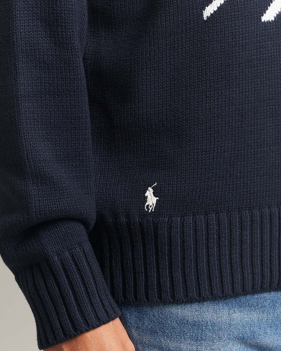 Uomini | Maglieria | Polo Ralph Lauren | Cotton Logo Sweater Hunter Navy