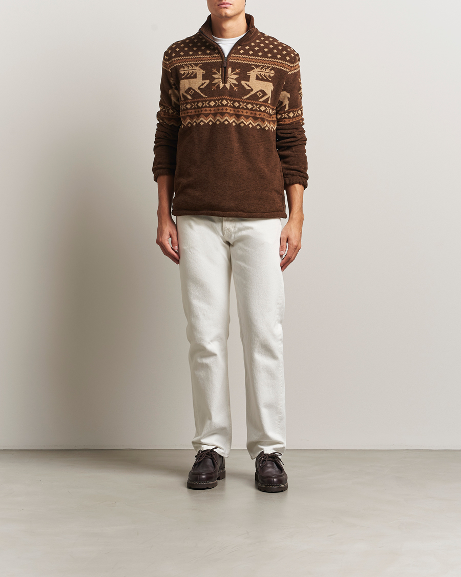 Uomini | Maglieria | Polo Ralph Lauren | Vintage Fairisle Half Zip Fleece Cascadia