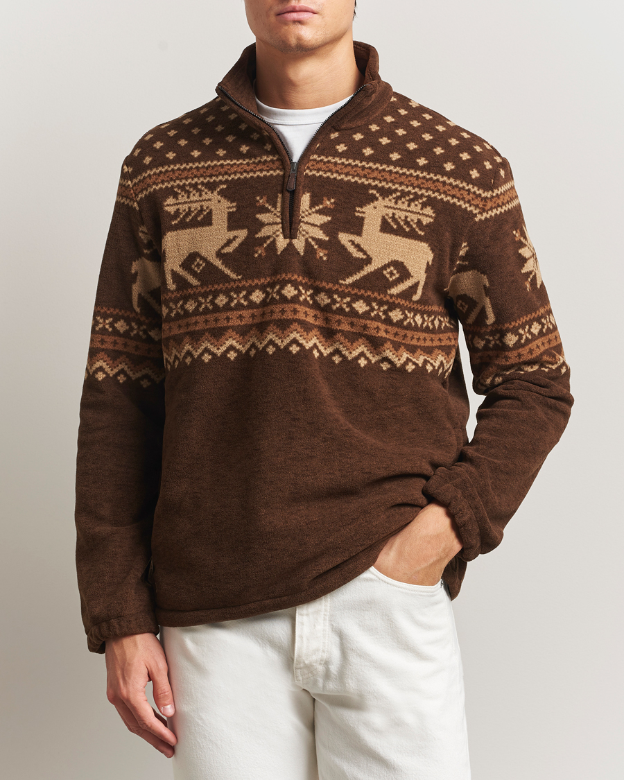Uomini | Maglieria | Polo Ralph Lauren | Vintage Fairisle Half Zip Fleece Cascadia