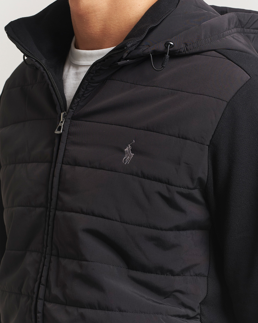 Uomini | Maglieria | Polo Ralph Lauren | Hybrid Jacquard Full Zip Hoodie Polo Black