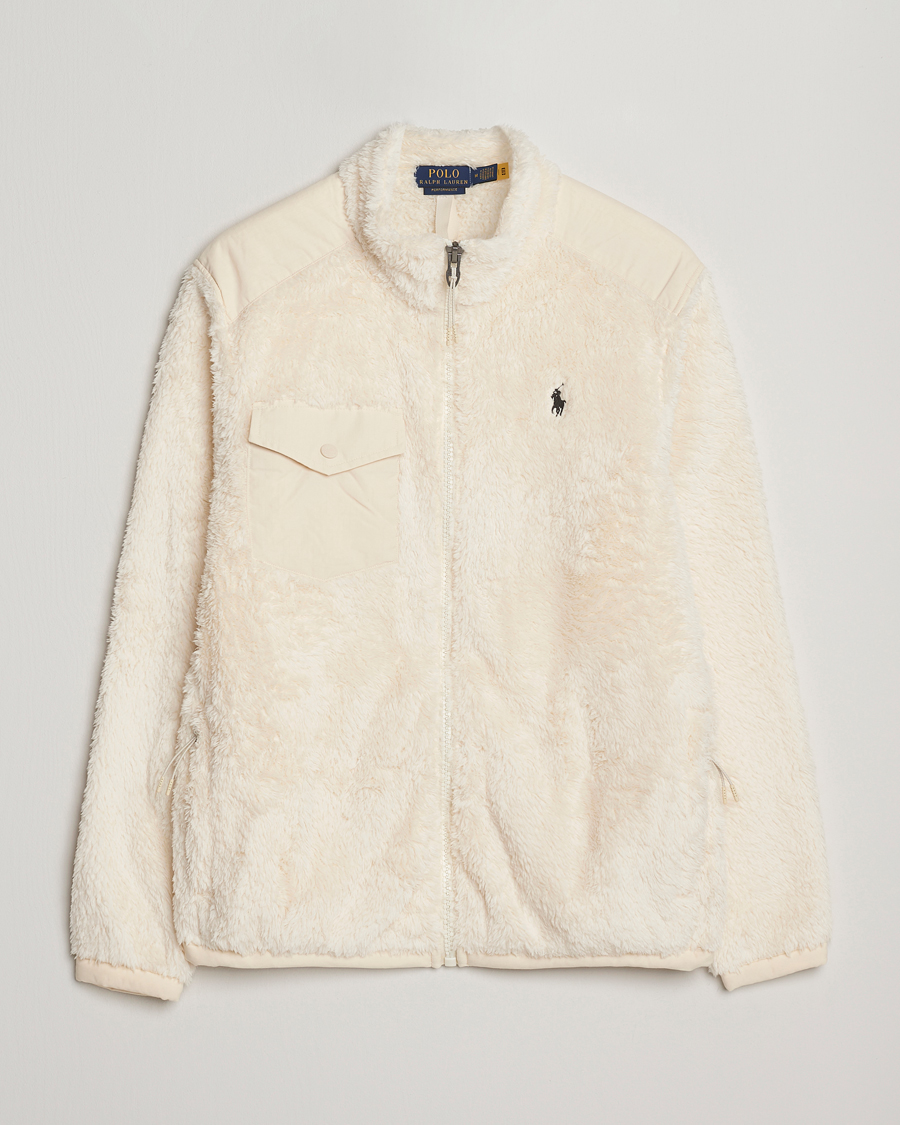 Uomini | Maglieria | Polo Ralph Lauren | Curly Hi-Pile Full Zip Andover Cream