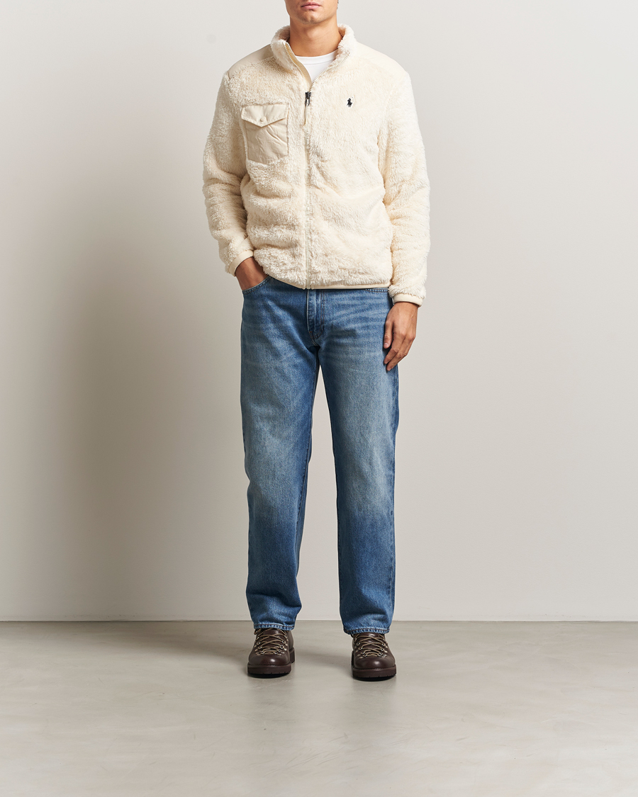 Uomini | Maglieria | Polo Ralph Lauren | Curly Hi-Pile Full Zip Andover Cream
