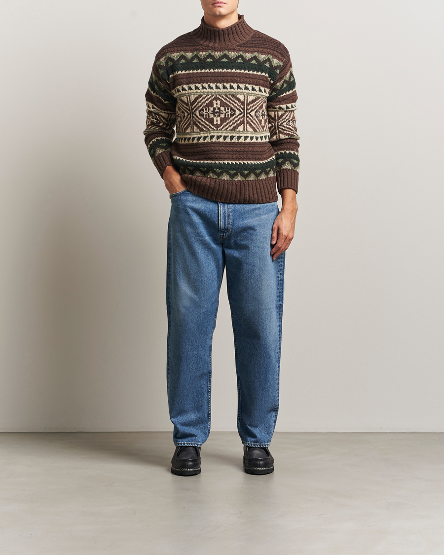 Uomini | Maglieria | Polo Ralph Lauren | Wool Cotton Blend Sweater Brown Combo