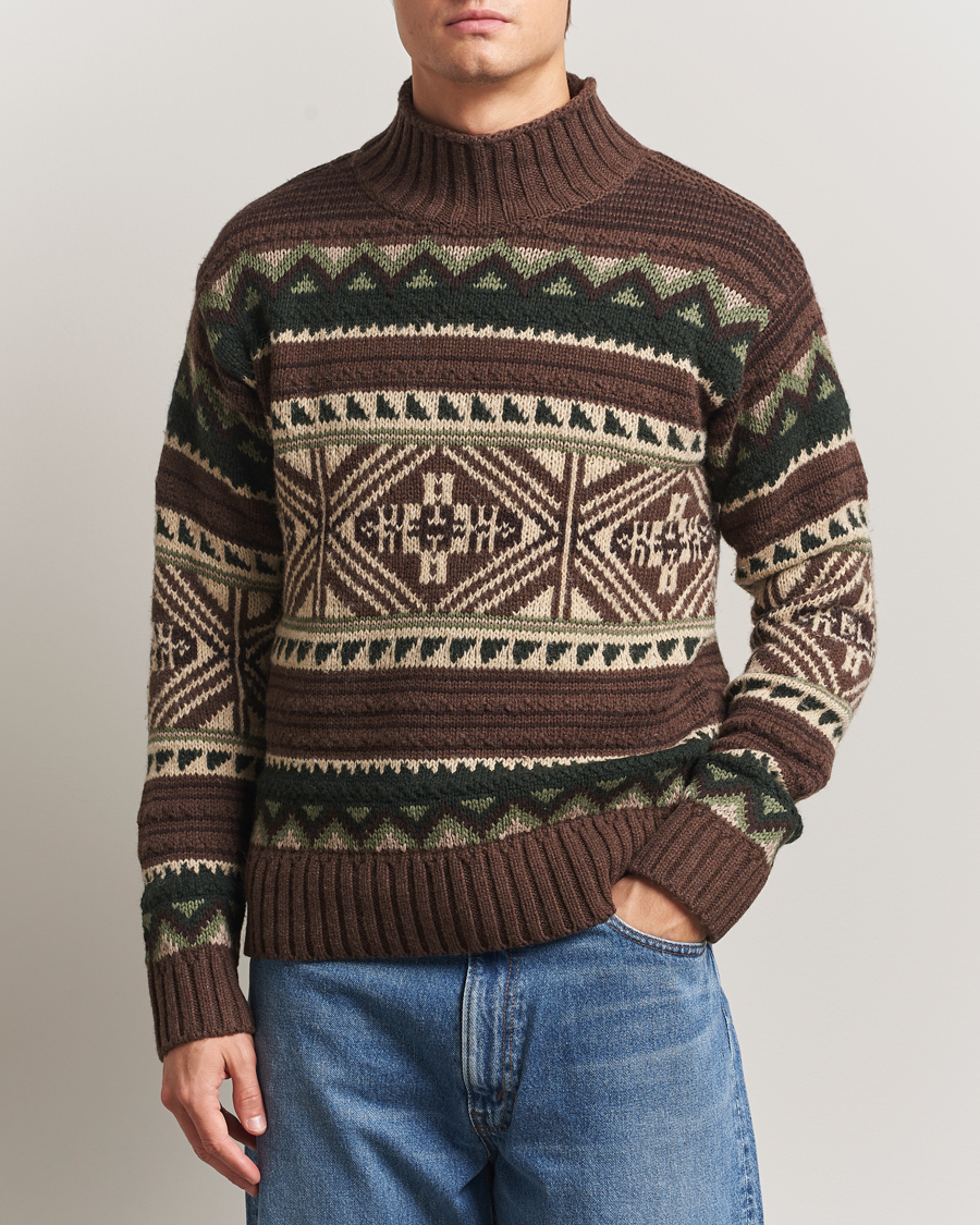 Uomini | Maglieria | Polo Ralph Lauren | Wool Cotton Blend Sweater Brown Combo