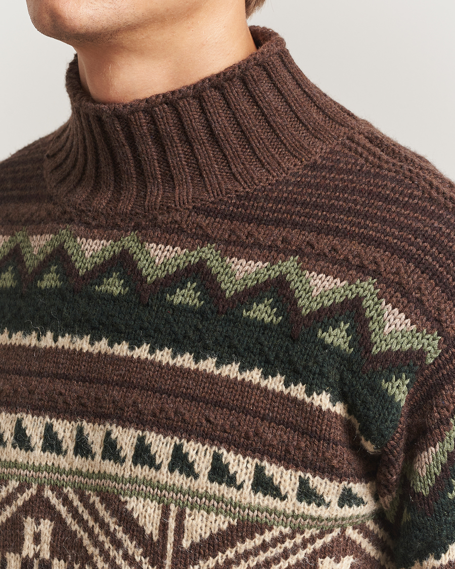 Uomini | Maglieria | Polo Ralph Lauren | Wool Cotton Blend Sweater Brown Combo