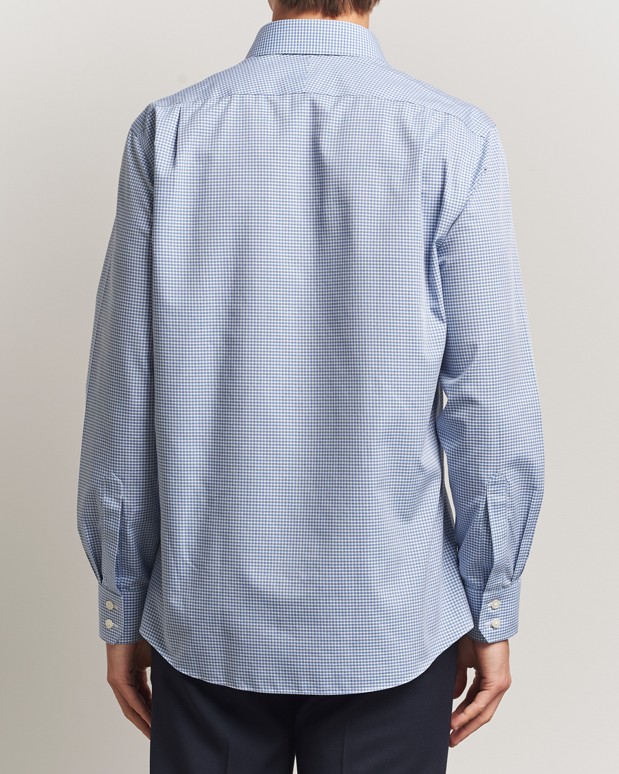 Uomini | Camicie | Charles Tyrwhitt | Slim Fit Non Iron Poplin Gingham Shirt Royal Blue