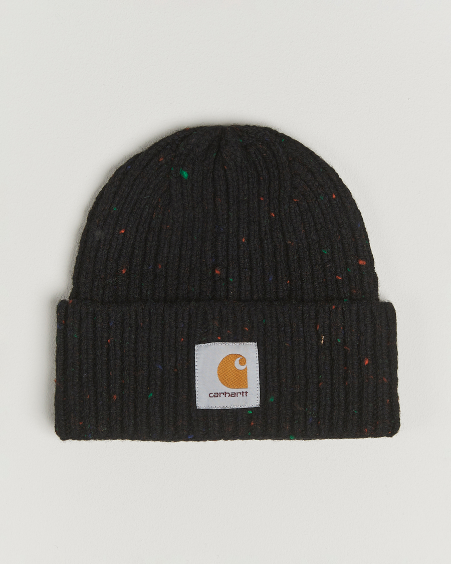 Uomini | Carhartt WIP Anglistic Wool/Cotton Beanie Black | Carhartt WIP | Anglistic Wool/Cotton Beanie Black