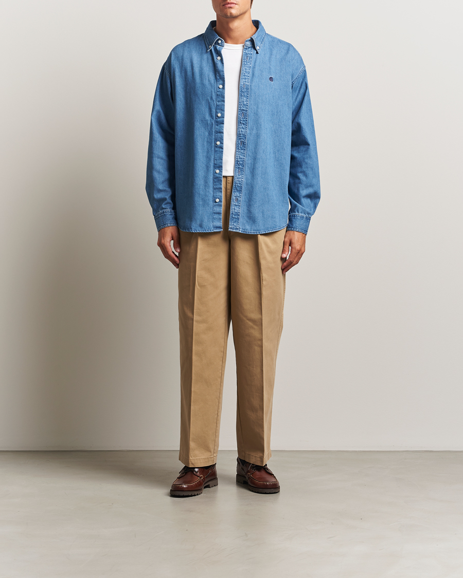 Uomini | Camicie | Carhartt WIP | Lucas Denim Shirt Blue