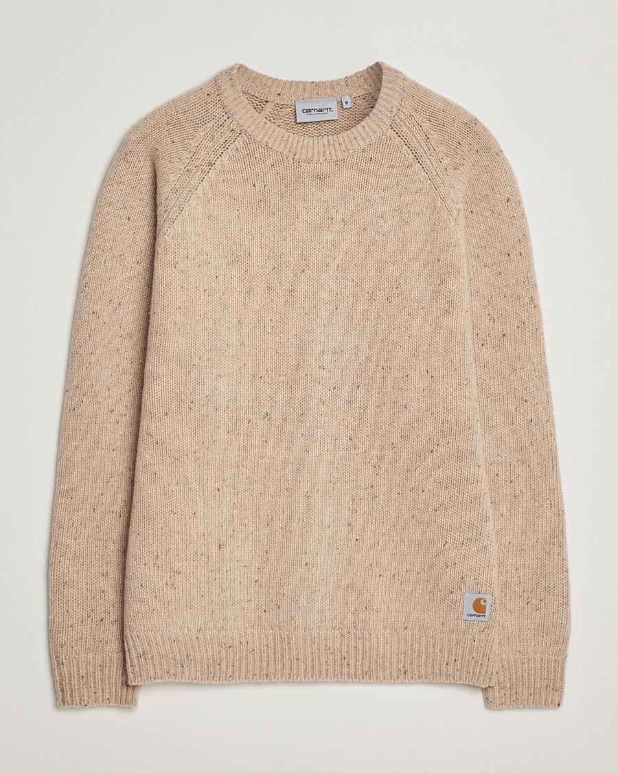 Uomini | Maglieria | Carhartt WIP | Anglistic Wool/Cotton Sweater Fleur De Sel