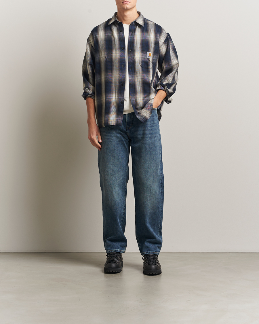 Uomini | Pantaloni | Carhartt WIP | Aaron Pant Camano Denim Dark Used