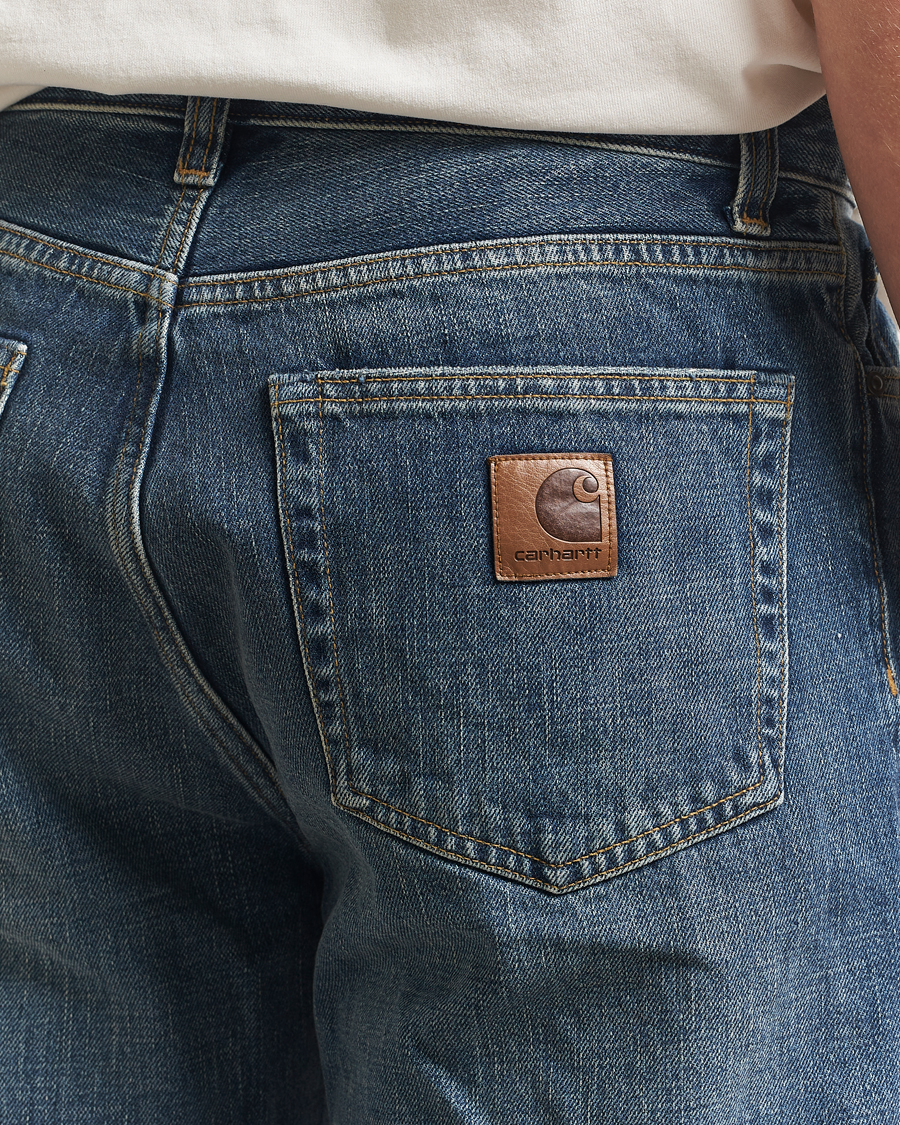 Uomini | Pantaloni | Carhartt WIP | Aaron Pant Camano Denim Dark Used