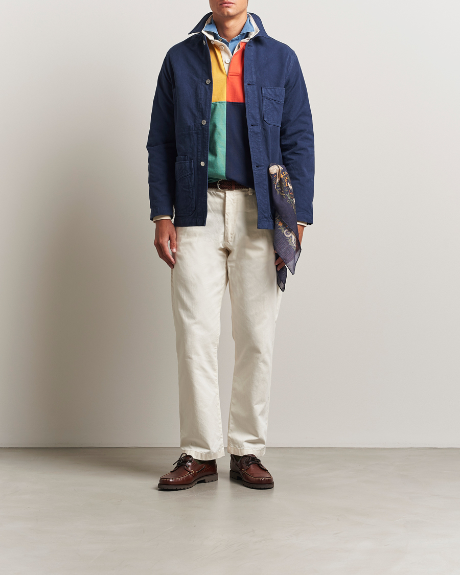 Uomini | Giacche | Drake's | Duck Cotton Canvas Chore Coat Navy