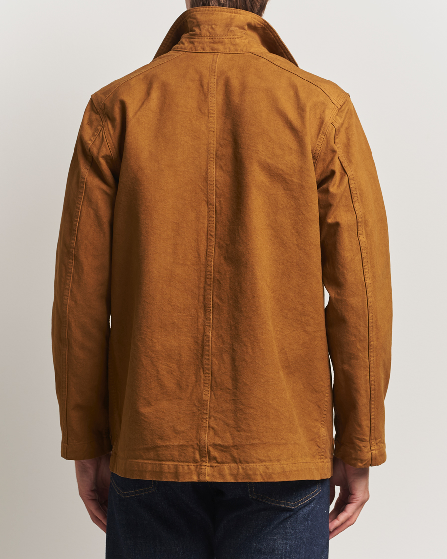 Uomini | Giacche | Drake's | Duck Cotton Canvas Chore Coat Tobacco