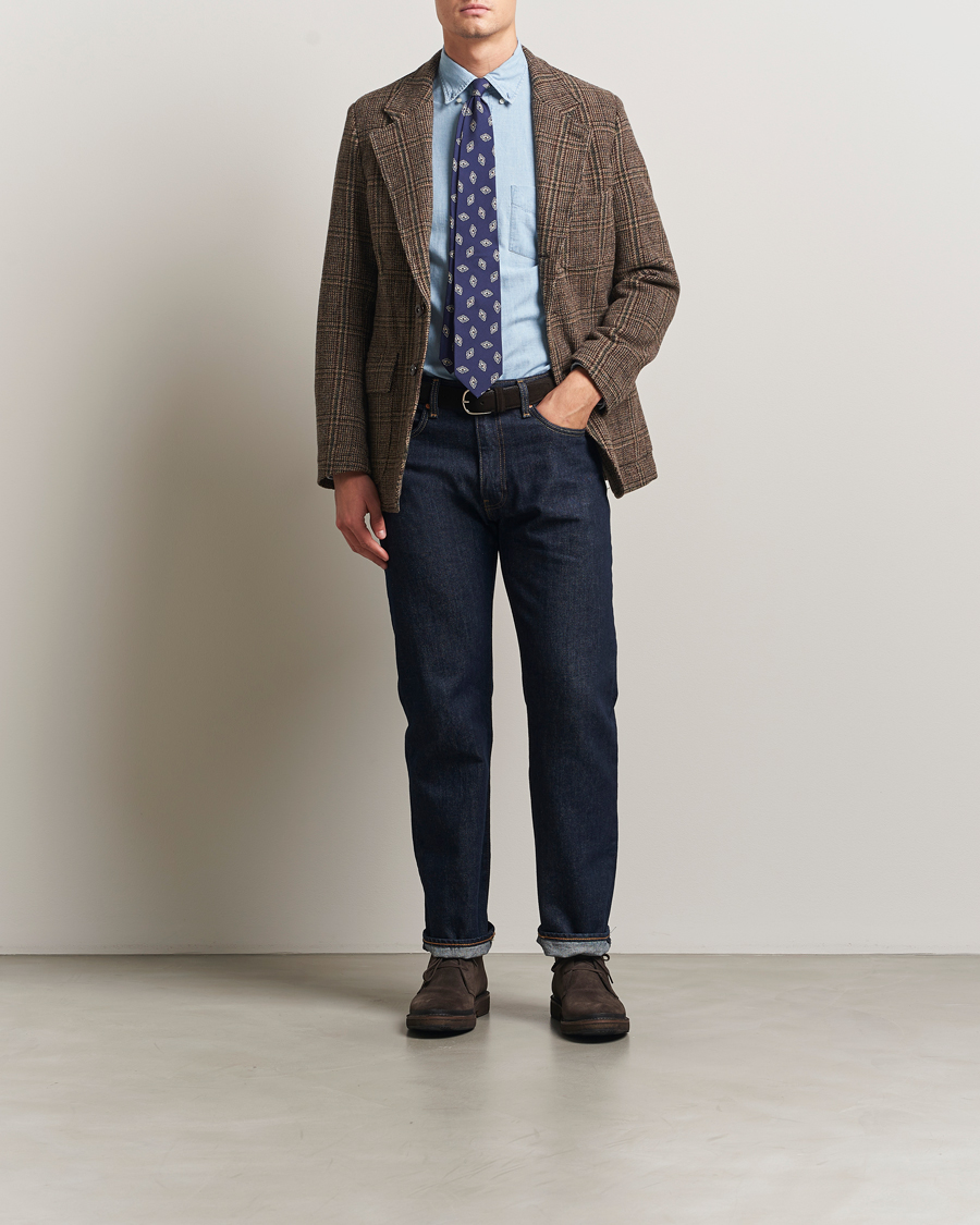 Uomini | Blazers | Drake's | MKVII Harris Tweed Blazer Brown