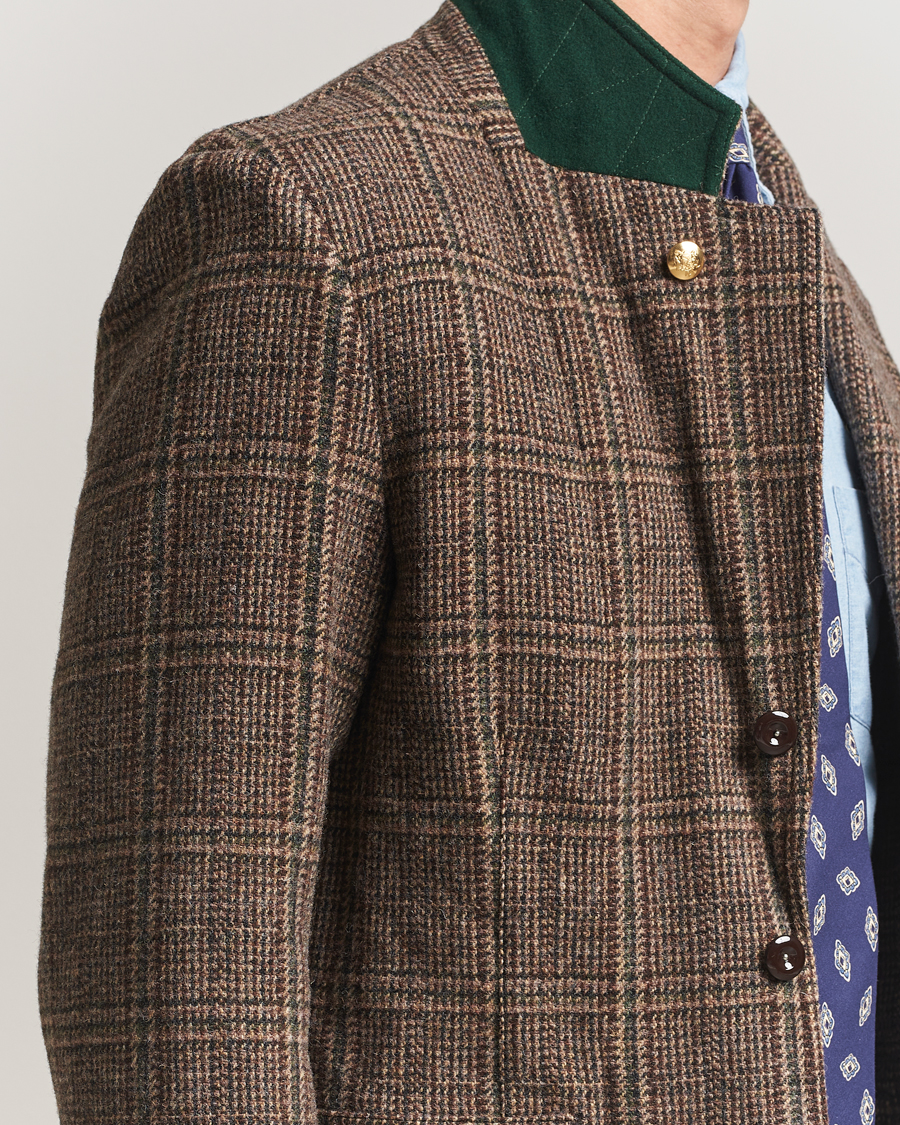 Uomini | Blazers | Drake's | MKVII Harris Tweed Blazer Brown