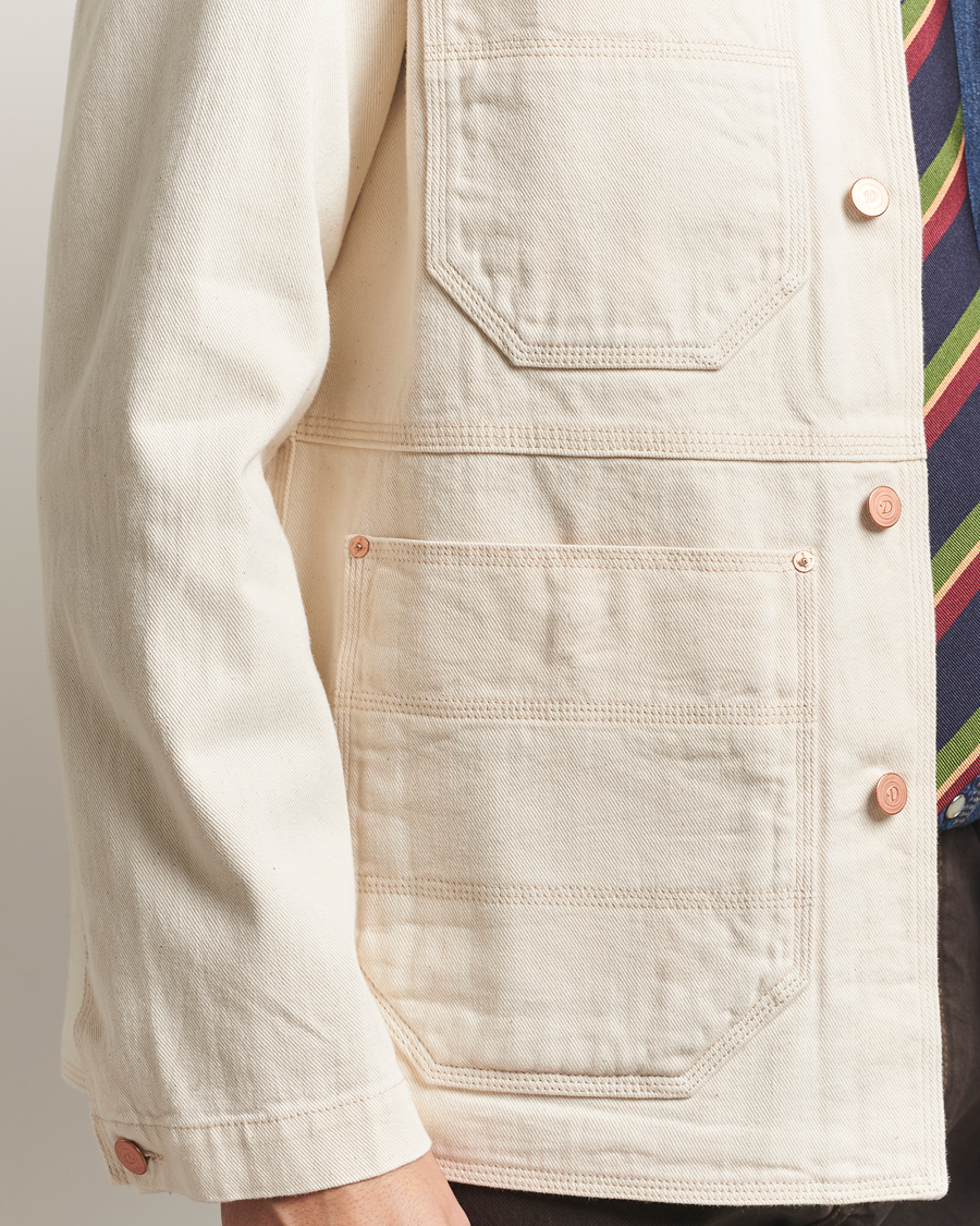 Uomini | Giacche | Drake's | Denim Welder Jacket Ecru